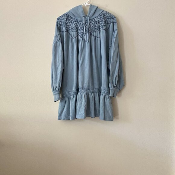 Free People Marty Smocked Mini Dress NWOT - Picture 5 of 9